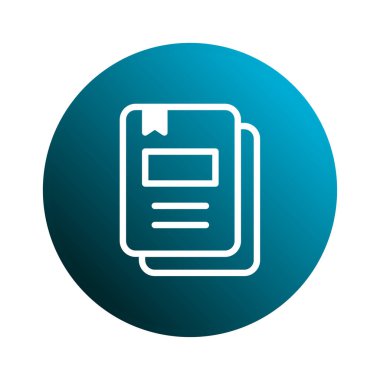 Temiz ve modern bir belge simgesi. Dağıtılmış kağıtlar, pürüzsüz bir gök mavisi eğimine göre ayarlanmış. Bu simge web sitesi ve uygulama tasarımları için uygundur.