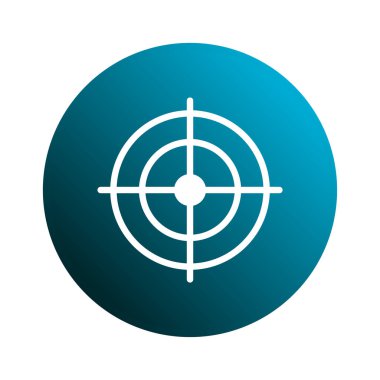 Odaklanma ve hassasiyeti temsil eden basit bir hedef simgesi. Temiz tasarım ve canlı gradyan bir kararlılık ve hedef arayışı hissi uyandırıyor..