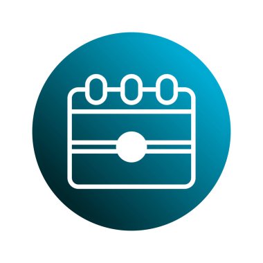 Eğilimli bir arkaplana karşı temiz dizayn edilmiş minimalist bir takvim simgesi. Zamanlamaları ve anımsatıcıları göstermek için ideal.