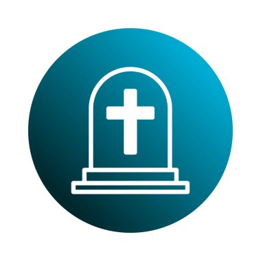 Çemberdeki mezar taşının bir simgesi. Simge basit bir tasarım ve anma töreni hatırlatıcıları veya sempati kartı tasarımları için kullanılabilir.