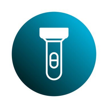 Temiz, minimalist bir el feneri simgesi. Mobil uygulamalar ya da web tasarımı için mükemmel.