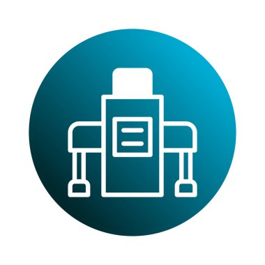 Çeşitli teknik ve endüstriyel uygulamalar için uygun, otomatik bir makinenin temiz, vektör çizimi. Modern imalat ya da teknolojiyle ilgili tasarımları resmetmek için ideal.