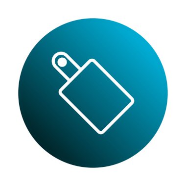 Bu resim, kesme tahtasının minimalist bir simgesi. Genellikle mutfakta yemek hazırlamak için kullanılır. Mutfak eşyaları ya da mutfak markaları için kullanılabilir..