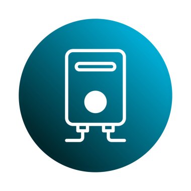 Bu su ısıtıcısının minimalist bir örneği, yerleşim ortamındaki enerji ve teknolojiyi sembolize ediyor..