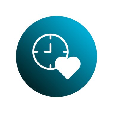 Bir saat ikonu kalp ile birleşince zaman yönetiminin önemi sevgi ve özenle sembolize edilir. Her anı sevgiyle bağrına basmak ve verimliliği aşkla dengelemek önerilir..