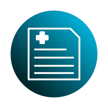 Üzerinde parlak mavi bir arkaplan bulunan artı işareti olan bir tıbbi kayıt simgesi. Sağlık konuları için ideal.