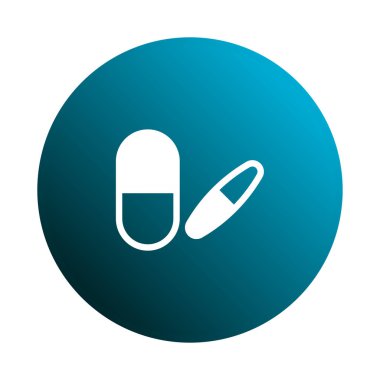 İlaç ve kapsüllerin beyaz minimalist simgelerini içeren tıbbi ve sağlık konsepti tasarımı. Tedavi, ilaç ve sağlık temalarını resmetmek için mükemmel.