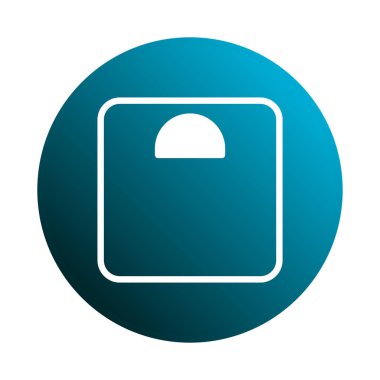 Banyo terazilerini temsil eden minimalist bir ikon, ağırlık yönetimi, sağlık ve zindeliği sembolize ediyor. Temiz tasarım çeşitli sağlık ve yaşam tarzlarına uygundur..