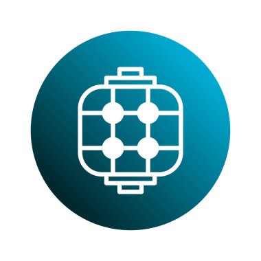 Geleneksel oryantal dekorasyon ışığı için zarif Asya fener vektör ikonu çizimi, modern basitlik vektörü grafikleri Çin kültür teması için mükemmel.