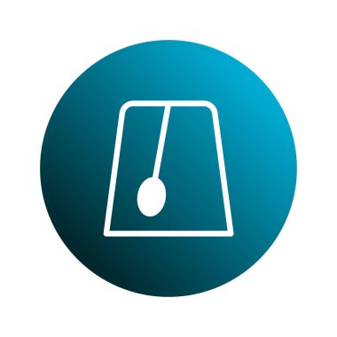 Bu soyut resim, eğimli bir arkaplana karşı ayarlanmış geometrik bir şekil içinde bir sarkacın özelliklerini içerir. Bilim, hareket ve denge kavramlarını çağrıştıran minimalist bir tasarım..