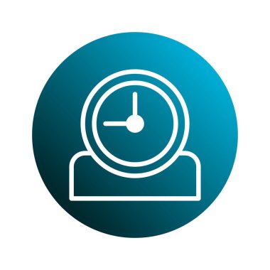 Zaman yönetiminin önemini ve teslim tarihlerinin aciliyetini sembolize eden mavi bir gradyan çemberde basit bir saat simgesi gösterilir.