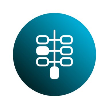 Bir göktaşı dairesi içinde soyut beyaz molekül yapısı tasarımı, bir bağlantıyı, bilimi, keşfi ve teknolojik yeniliği temsil eder. Vektör illüstrasyonu karmaşık bilgiyi net ve şık bir şekilde iletir.