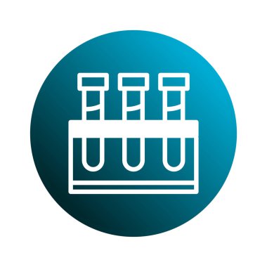 Bir raftaki test tüplerinin minimalist bir çizimi bilim, sağlık hizmetleri veya eğitim materyalleri için mükemmel. Temiz tasarım ve canlı renkler görsel cazibeyi sağlar.