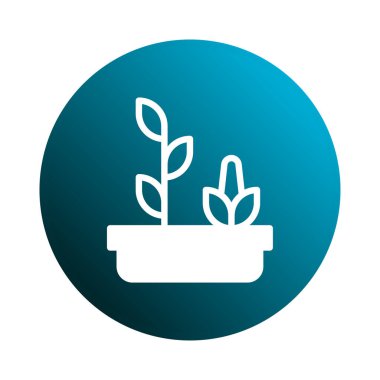 Bir çömlekte filizlenme, büyümeyi, doğayı ve çevresel bakımı tasvir etme. Organik tarımı, sağlıklı yaşam tarzını ve toprağın yetiştirilmesini sembolize eder..