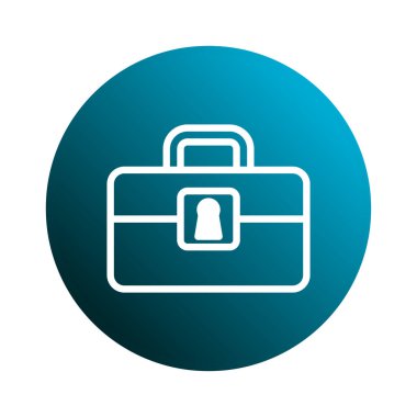 Bir anahtar deliğinin yer aldığı minimalist bir simge, eğimli mavi bir arkaplan üzerine kurulmuş, veri korumasını veya kurumsal gizliliği temsil eder.