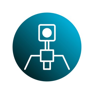 Bir vektör tasarımı, tıbbi, araştırma veya sağlık temaları için uygun mavi gradyan geçmişe sahip soyut bir virüsü resmeder. Temiz ve minimal stil çok yönlüdür..