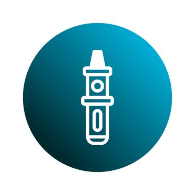 Mavi daireli beyaz çizgileri olan bir pastel boyanın minimalist bir simgesi. Tasarım basit, modern ve çeşitli yaratıcı projeler için uygundur..