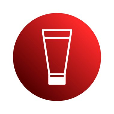 Kırmızı bir gradyan çemberin içindeki bir içki bardağının minimalist bir simgesi, markalaşma veya reklam malzemelerinde kullanıma uygun. Tasarım basit ve modern..