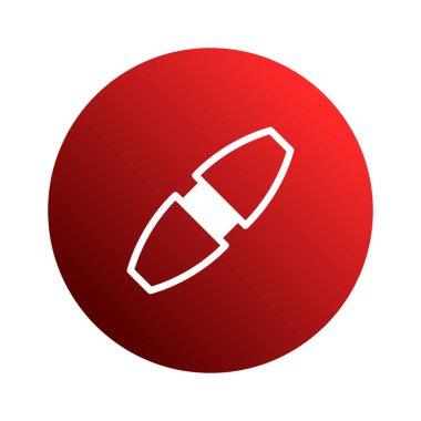 Bir bağlayıcı simgenin gradyan kırmızı çembere odaklı minimalist çizimi. Teknoloji, iletişim, bağlantı ve modern arayüzleri simgeler, çeşitli iş ve teknoloji ile ilgili projeler için uygundur.