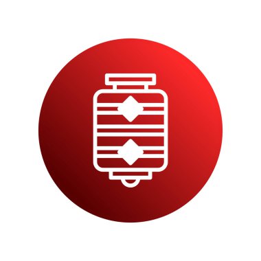 Kırmızı bir Çin fenerinin yer aldığı, kutlama ve kültürel gelenekleri sembolize eden minimalist bir grafik ikonu. Şenlikli tasarımlar ve kültürel temsiller için mükemmel..