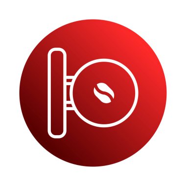 Bir minimalist ve zarif bir kahve dükkanı logosu tasarımıdır ve içinde dairesel bir tabela ile çevrili bir kahve çekirdeği bulunur. Markalaşma ve pazarlama için ideal.