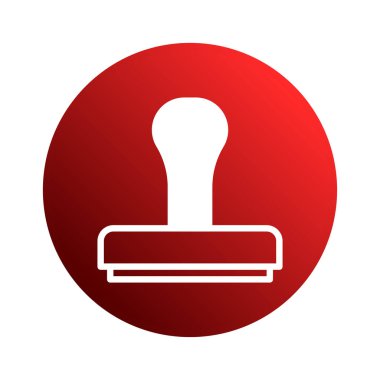 Kırmızı damgalı basit bir tasarım, otoriteyi, onayı ve doğrulamayı sembolize ediyor, biraz özgünlük ve doğruluk gerektiren tasarımlar için kullanışlı.