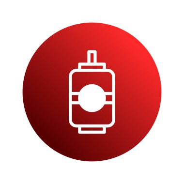 Canlı rengi ve basit tasarımı ile kutlama, kültür ve şenlik ortamlarını sembolize eden kırmızı bir Çin fener ikonunun minimalist bir çizimi.