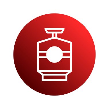 Dairesel bir zemin üzerinde şık bir kırmızı şişe simgesi, ürün sunumları ve görsel geliştirmeler için mükemmel, sofistike ve zarafet taşır.