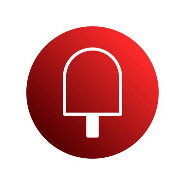 Kırmızı bir gradyan çemberin içindeki buzlu dondurmanın minimalist bir simgesi. Bu tasarım, çok çeşitli uygulamalar için mükemmel bir şekilde uygun yaz mevsimi, tatlılık ve ferahlatıcı duyguları çağrıştırıyor..