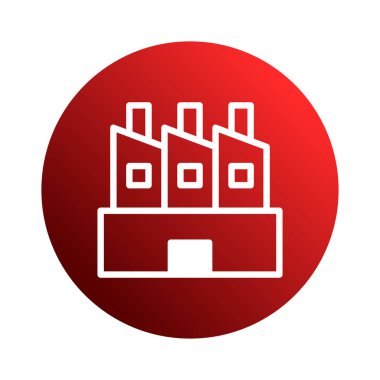 Sanayi üretimini ve potansiyel çevresel kaygıları temsil eden basit bir fabrika ikonu. Endüstriyel üretim, çevre sorunları ve kentsel planlama ile ilgili tasarımlarda kullanıma elverişli.