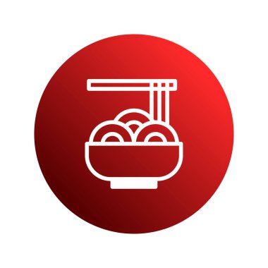 Bir kase erişteyi gösteren basit bir ikon. İllüstrasyon temiz ve modern, menüler veya yiyeceklerle ilgili tasarımlar için mükemmel..