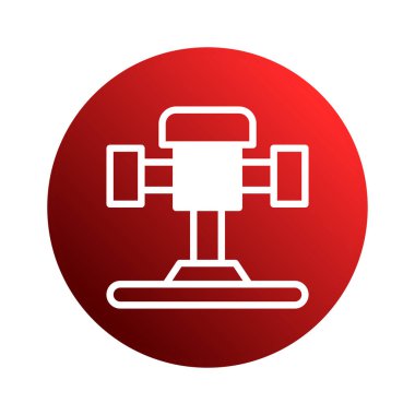 Moda egzersiz ekipmanlarının yer aldığı modern bir fitness ikonu. Spor salonları, sağlık uygulamaları ya da sağlık ve sağlık için tanıtım materyalleri için mükemmel..