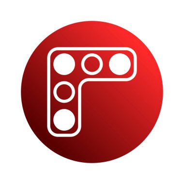 Bu büyüleyici görüntü çarpıcı bir soyut tasarıma sahip. Kırmızı daire, beyaz, yuvarlak bir köşe şekli çizimi için arka plan görevi görerek görsel ve modern bir grafik oluşturur..