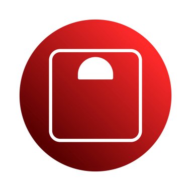 Kırmızı bir çemberin içine yerleştirilmiş, sağlık, ağırlık yönetimi ve genel refahı sembolize eden minimalist ve modern bir tasvir..