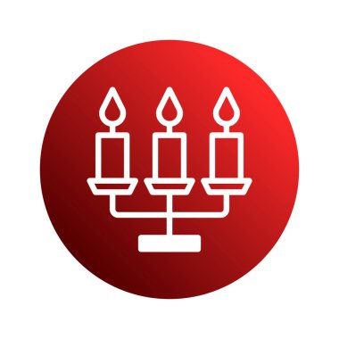 Bu resim, kırmızı bir arkaplan karşısında biçimlendirilmiş bir şamdan simgesi sergiliyor. Şenlikli kutlamalar, kış etkinlikleri ya da dini etkinlikler için idealdir. Sıcak ve davetkar bir hava katar..