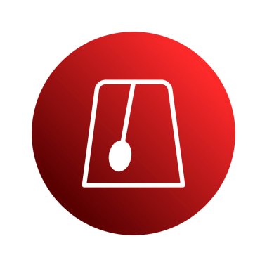 Kırmızı daire dizaynı içinde stilize edilmiş fez simgesi. Seyahat, kültür, din, geleneksel tasarım unsuru olarak kullanılabilir..