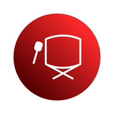Minimalist bir ikon, canlı kırmızı bir gradyan çemberde beyaz bir davul ve bir bachi çizgisi içerir. Geleneksel Japon müziği ve kültürünü temsil ediyor..