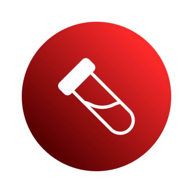 Bir test tüpü simgesi, sağlık, laboratuvar bilimi, tıbbi araştırmalar ve diğer sağlıkla ilgili kavramları temsil etmek için ideal..