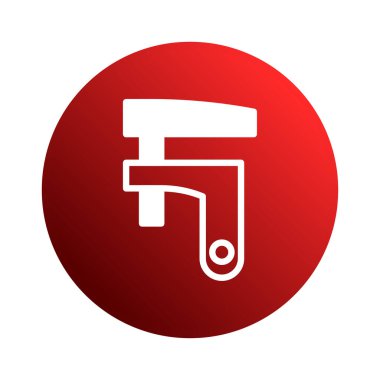 Ayarlanabilir bir klemp araç simgesinin minimalist vektör illüstrasyonuName.