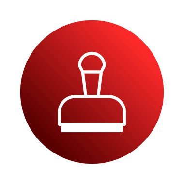 Resim, resmi doğrulama, iş ve belge orijinalliğini resmetmek için mükemmel, canlı kırmızı bir daire üzerine kurulmuş beyaz bir pul simgesine sahiptir..