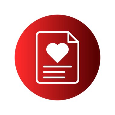 Basit ama güçlü bir grafik, kalp ile sağlık kayıtlarını temsil ediyor, merhametli hasta bakımını sembolize ediyor ve tıbbi sistem içindeki refahı simgeliyor..