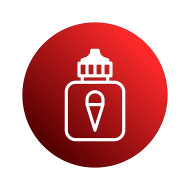 İçinde dondurma külahı sembolü olan bir şişe olan basit bir ikon, tatlı temalı buhar ürünleri için ideal. Minimalist tasarımı onu kolayca tanınabilir ve çok yönlü kılıyor..