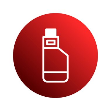 Kırmızı daire üzerindeki beyaz buhar cihazı simgesinin bir çizimi, geleneksel sigara içme alternatifini temsil eden modern tasarım ile buharlaştırma eğilimi.