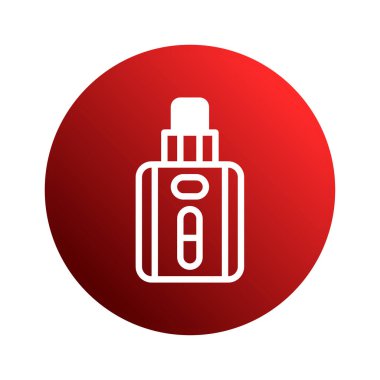 Günümüz toplumunda ve teknolojik gelişmelerde sigara alternatiflerinin giderek artan önemini vurgulayan, kırmızı çembere karşı modern bir vape cihazının bir çizimi yapılmıştır..