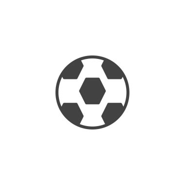 Temiz ve minimalist bir ikon klasik altıgen ve beşgen şekillerden oluşan bir futbol topunu sergiler. Bu grafik sporla ilgili temalar ve basit tasarım projesi için idealdir.