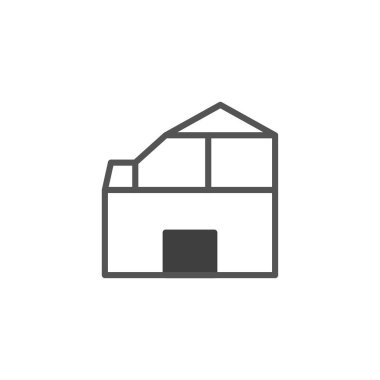 Aerodinamik bir resimde, yapısal bütünlük ve minimalist estetiği vurgulayan kavramsal bir ev tasarımı sergileniyor. Mimari planlar ve inşaat projesi için ideal