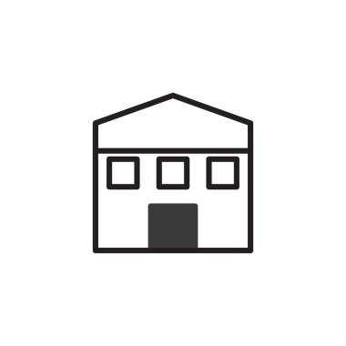 Bir minimalist illüstrasyon temel mimari unsurlara sahip basitleştirilmiş bir bina sergiler. Tasarım, yapının, pencerelerin, kapıların ve pencerelerin temiz hatları vasıtasıyla geometrik bir biçimi vurgular.