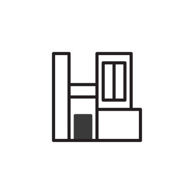 Bu resim geometrik ve minimalist biçimlere odaklanan basit bir mimari tasarıma sahiptir. İnşaat, modern mimari veya kentsel kalkınma ile ilgili kavramların resmedilmesi için ideal,