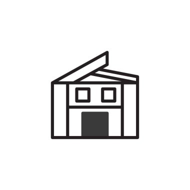 Bu minimalist mimari tasarım stilize edilmiş bir ev sergiliyor. Temiz geometrik çizgiler ve şekillerle modern bir konutu temsil eder. Tasarım basit ve çağdaş bir duyguyu, ideali taşır.