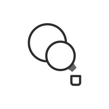 Birbirine bağlı iki kesişen çemberin birbirine bağlı bir kareye aktığı minimal bir simge biçimi çizimi. Bu resim entegrasyon, bağlantı ve